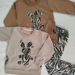 ست بلوز شلوار گورخری