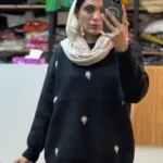 بلوز بافت طرح گل وارداتی